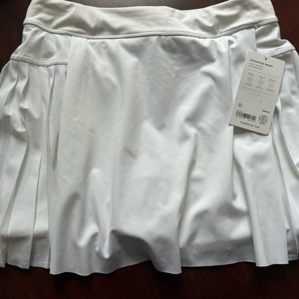 White Pleated Skirt
